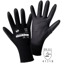 L&#x2B;D 1450C Leipold Doehle Cross Nitril Glove, Breathable, Washable