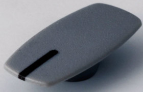 Front cap, with line, dust gray, KKS, for rotary knobs size 23, A5023108