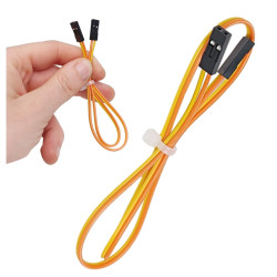 Przewód taśma 2-PIN - 40cm - raster 2.54 mm - żeńsko-żeński DuPont