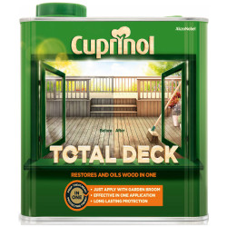 Cuprinol 5211844 Total Deck Restore &amp; Oil Wood Clear 2.5 litre