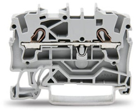 Blok zacisków przelotowych WAGO poziomy: Pojedynczy 22 → 12AWGWciskany zacisk Cage Clamp TOPJOB S, 2002 24A