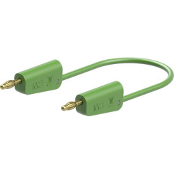 St&#xE4;ubli 641037-02525 LK-4A-S25 Test lead, 25 cm, green, stackable plugs