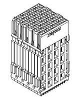 Złącze typu Backplane 1.35mm Pitch 192-pinowe 12-rzędowe Gniazdo Molex