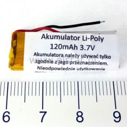 Akum. 120mAh Li- Pol. 3.7V 0,4Wh