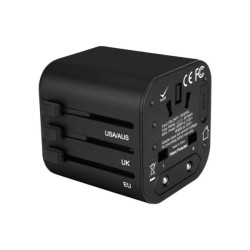 GOworld USB uniwersalny adapter podróżny do ponad 200 krajów świata, 100-240V, 8A, 2 x USB, 5V 2,4A OR-AE-13174