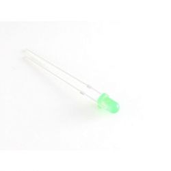 Dioda LED 3mm ziel 50mcd 40st dyf 2,2V 20mA 570nm