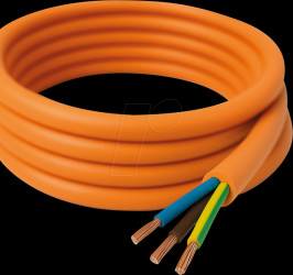PUR cable H07BQ-F, 3 x 2.5 mm, 50 m, orange