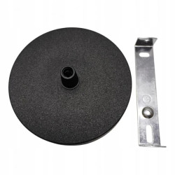 Maskownica sufitowa podsufitka 1x otwór 10mm z tworzywa czarna fi:100mm ALKRI