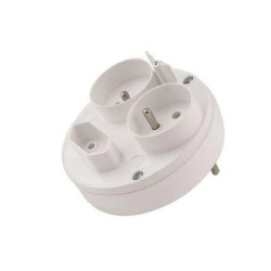 Rozgałęźnik wtyczkowy 2-gniazda z/u + 1-gniazdo b/u EURO i neonówką RO-21N