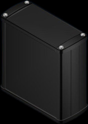 Aluminum Profile enclosure, (L x W x H) 110 x 106 x 45 mm, black, TEKAM-31.9