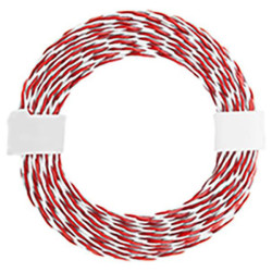 econ connect KZL2X004RTWS10 Strand 2x0.04mm&#xB2; Red/White 10m Cable