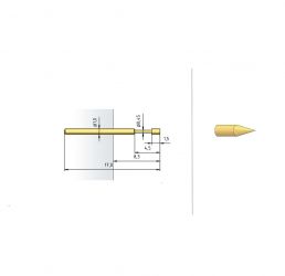 Igła testowa 1010-B-0.8NE-AU-0.45, raster 1,91 (75 mil)