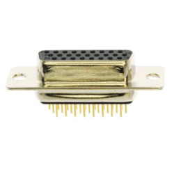 Złącze D-Sub 26-pinowe Żeński Kątowe Montaż na panelu raster 2.29mm