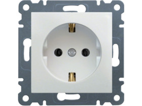 LUMINA Gniazdo pojedyncze z uziemieniem schuko białe WL1050 HAGER