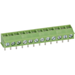 TruConnect 213923 3.5mm Low Profile 90 Degree 12 Way Terminal Block