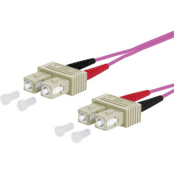 Metz Connect 151S1EOEO10E Fibreglass FO Cable Violet 1m 2x SC plugs Multimode