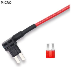 Gniazdo bezpiecznika MICRO2 z przewodem, BYPASS, 20A