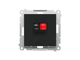 SIMON 55 Gniazdo głośnikowe pojedyncze czarny mat TGL1.01/149 KONTAKT SIMON