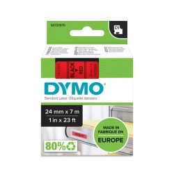 Taśma do drukarek D1 24mm x 7m czarny/czerwony S0720970