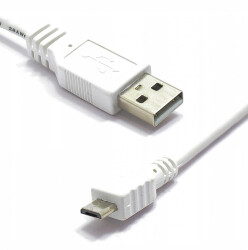 Kabel Mikro USB Wtyk USB Wtyk Micro USB 0,5m Biały DSF66