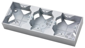 ARIA Puszka instalacyjna potrójna srebro PNP-3U/18