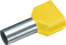 Cimco 187712 Podwójna końcówka 6 mm² z częściową izolacją żółty 100 szt.