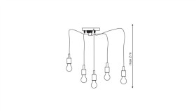 Lampa Wisząca Soleto 5 Lp-90082/5P Light Prestige