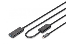 Kabel przedłużający aktywny, USB 3.2 5Gbps, USB-C - USB-A, 10m DA-73111