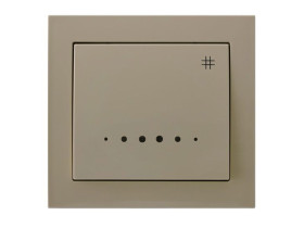 KIER Wyłącznik krzyżowy z podświetleniem pomarańczowym beżowy ŁP-4WS/01 OSPEL