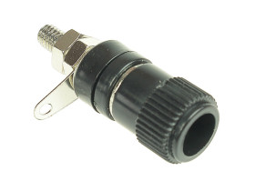 Gniazdo bananowe AL2437 czarne 4mm (2szt) /908