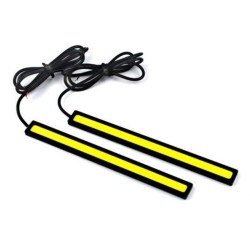 Lampa LED 12V 2x4W 175mm 6000K ośw.kabiny barwa białaIP65 czarn