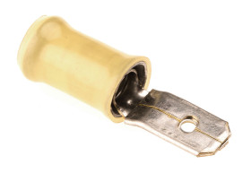 Konektor płaski Męski 6.35 x 0.81mm długość 28mm Izolacja: Izolowane Cyna