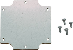 Mounting plate, steel, (L x W x H) 78 x 78 x 1.63 mm, gray, for series 1555EF/1555E2F, 1555EFPL
