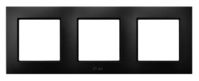 ARIA Ramka potrójna do łączników IP44 czarny metalik RH-3U/33