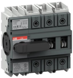 Rozłącznik mocy 3P 160A AC23 45kW 415V osłona zacisków IP20 montaż na płycie / szynie DIN OT160G03K 1SCA138208R1001