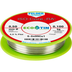 Felder 18940510 ISO-Core &quot;RA&quot; Lead-Free Solder Wire 0.5mm 0.1kg