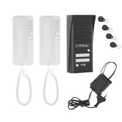 CYFRAL Domofon - zestaw 2NR COSMO R2 czarny RIFD