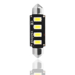 Dioda LED C5W 42mm 4xSMD5730 CAN CANBUS Biała 12V
