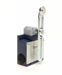 Łącznik L53 w obudowie metalowej, 1NC+1NO, popychacz z dźwignią poziomą z rolką metalową, T0-L53K13MEM123