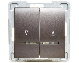 IMPRESJA Łącznik żaluzjowy z podświetleniem antracyt ŁP-7YS/m/50