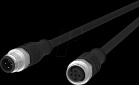 142MFA12020 Sensor cables, M12, 4-pin, plug &gt; coupling, 2 m