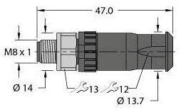 Turck 100002295 Złącze niekonfekcjonowane czujnika/aktuatora 1 szt.
