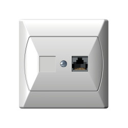 Gniazdo komputerowe RJ45 pojedyncze białe GPK-1A/K/00 Akcent Ospel