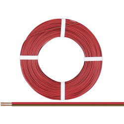 Donau 225-080-25 Strand Cable 2x0.25mm&#xB2; Red/Brown 25m