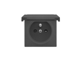 SIMON 55 Pokrywa gniazda pojedynczego z klapką w kolorze do: SGZ1CM, SGZ1M grafitowy mat TGZ1BUZP/116 KONTAKT SIMON