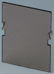 Front plate, PC, (W x H) 32 x 42 mm, smoked glass, B6601580