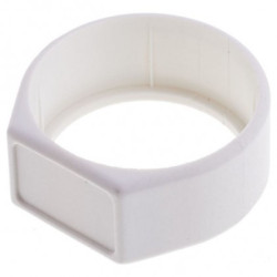 Marker ring, with labeling field, white for XLR connector, XCR-9