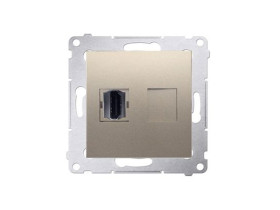 SIMON 54 Gniazdo HDMI złoty mat DGHDMI.01/44 KONTAKT SIMON