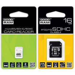 karta pamięci microSDHC GOODRAM 16GB + czytnik