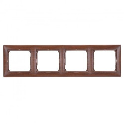 VALENA Ramka poczwórna mahoń 770314